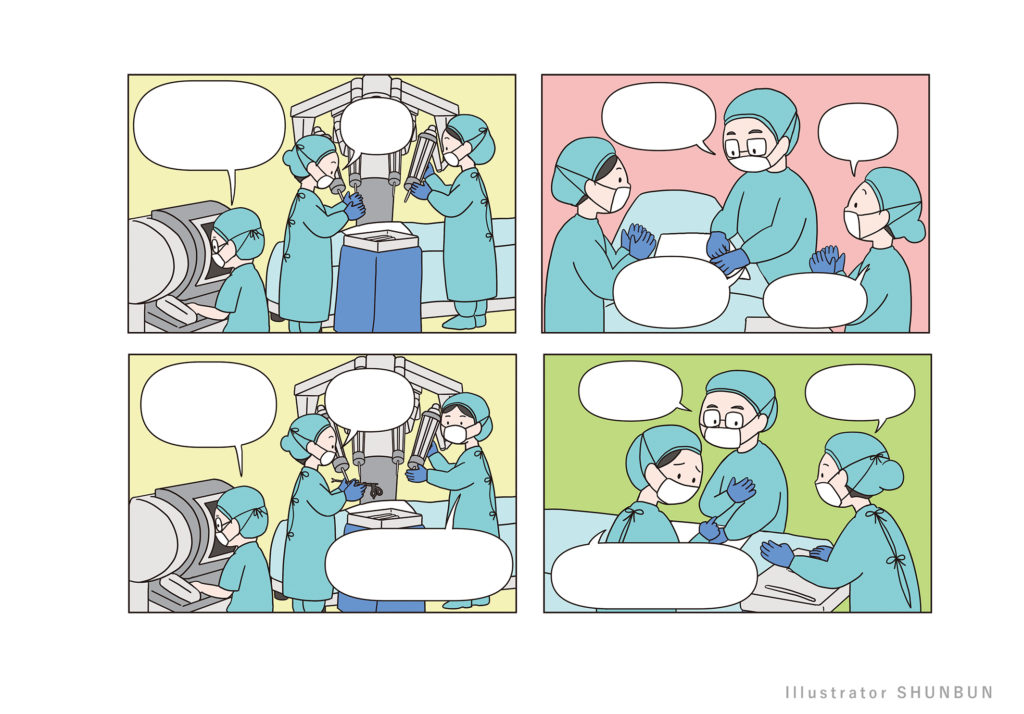 【お仕事】 とことん詳しい消化器外科の器械出し　本文イラストの一部・マンガ