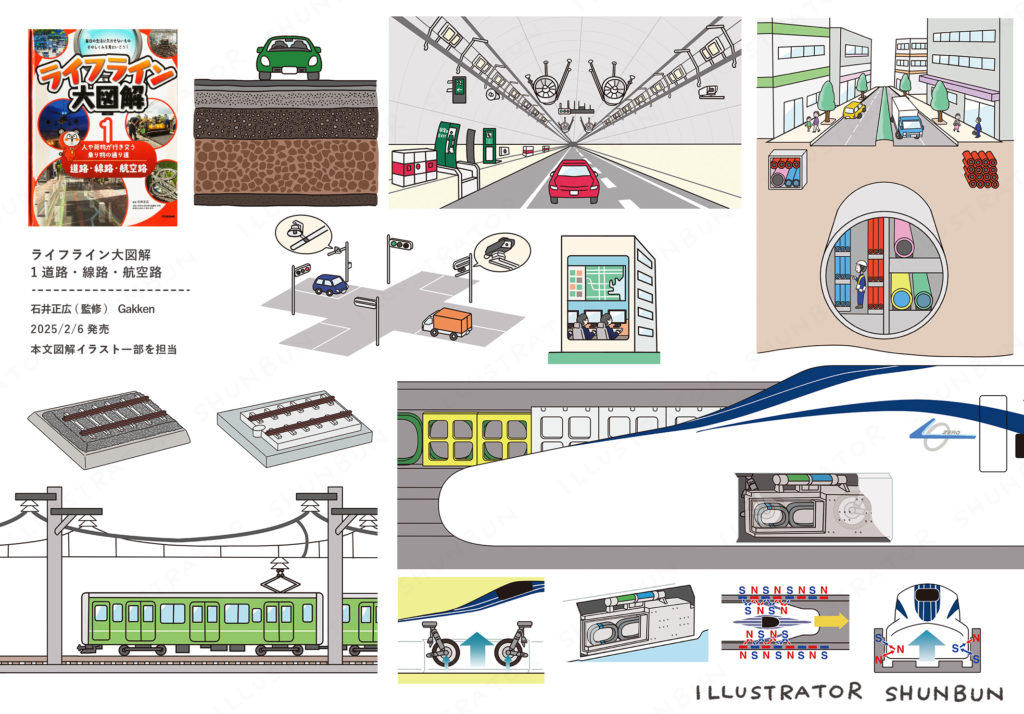 【お仕事】 ライフライン大図解 1（Gakken）本文図解イラスト