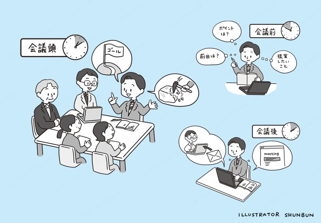 【お仕事】 最初の「10分」がすべて（フォレスト出版）本文イラスト